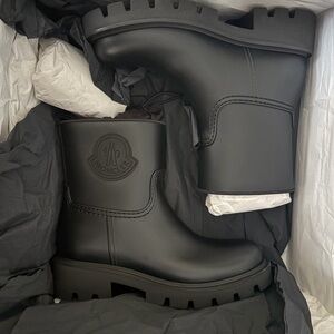 Moncler Black Leather Boots